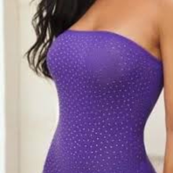 Rhinestone Tube Romper with Panties. 2 items. - Picture 6 of 6